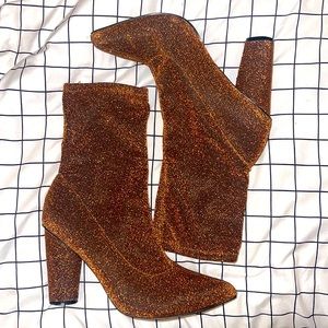 Women’s sparkle sock booties